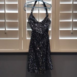 Black/silver sparkly cocktail dress